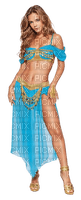 Blue belly dancer or genie - PNG gratuit