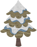 Paper Shape Winter Tree - kostenlos png