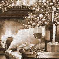 Y.A.M._New year Christmas background Sepia - Darmowy animowany GIF