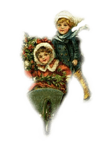 niños trineo invierno navidad dubravka4 - png gratis