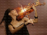 woman with violin bp - bezmaksas png