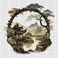 Asian background - PNG gratuit
