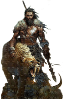 fantasy man with tiger  by nataliplus - png grátis