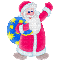 Дед Мороз привет - GIF animé gratuit