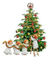 Noël.Christmas.Angels.Angel.Tree.arbre.Navidad.Victoriabea - GIF animé gratuit