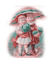 kikkapink vintage child spring baby couple - png gratuito