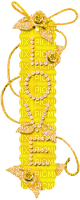 Text.Love.Roses.Yellow - ingyenes png
