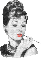 Audrey Hepburn Woman Black Gif - Bogusia - Zdarma animovaný GIF