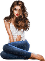 Woman with jeans. Leila - bezmaksas png