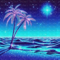 Blue Glitter Beach - 免费PNG