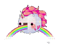 Rainbow unicorn balloon - Gratis geanimeerde GIF