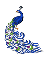 art nouveau peacock - PNG gratuit