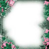 Frame.Flowers.Pink.Green - By KittyKatLuv65 - PNG gratuit