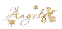 angel text gold - kostenlos png