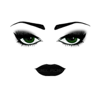 Gothic face makeup bp - ücretsiz png