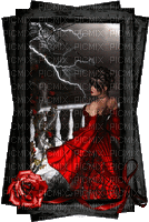 MMarcia gif  woman femme  red gótica gothic - GIF animado gratis