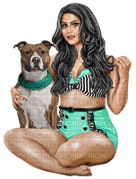Woman, Summer, bikini, dog. Leila - ingyenes png