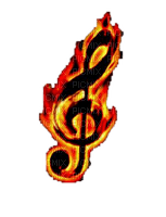 flaming note - PNG gratuit