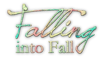 soave text autumn falling fall pink green yellow - δωρεάν png