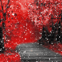soave background animated winter forest gothic - Ingyenes animált GIF