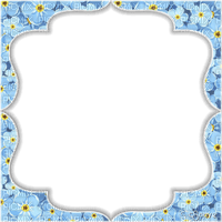 soave frame flowers  forget me not blue - darmowe png