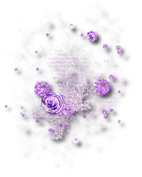 purple deco sparkles roses cute - png grátis