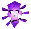 purple rotating skull - GIF animé gratuit