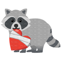 raccoon heart - png gratis