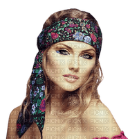 woman with headscarf bp - Free PNG