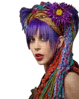 Kaz_Creations Woman Femme Hair Colours Colourful - PNG gratuit