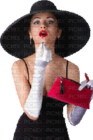 woman in hat bp - GIF animado grátis