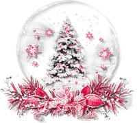 soave deco winter christmas globe snowglobe tree - png ฟรี