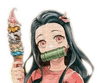 Nezuko & Ice Cream - png gratis