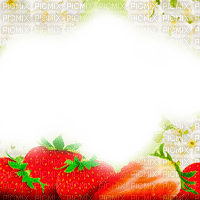 Y.A.M._Summer Strawberry frame - PNG gratuit