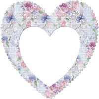 heart frame soft color cadre coeur - PNG gratuit