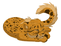 Bébé léopard qui dort - ücretsiz png