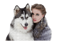 woman with dog bp - png gratuito