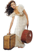 Fille.Girl.Vintage.valise.Suitcase.chica.maleta.Femme.Woman.Victoriabea. - zdarma png