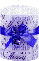 Christmas.Candle.White.Blue - png gratis