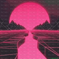 Pink Synthwave Background - GIF animasi gratis