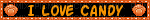 I love candy blinky orange and black - Ücretsiz animasyonlu GIF