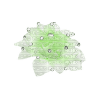 BOW-Ligth-GREEN-lace-pearls - 免费PNG