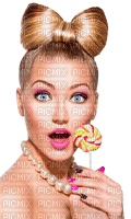 woman with candy by nataliplus - png gratis
