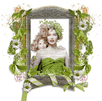 Kaz_Creations Deco Mother Child Girl Frame - Free PNG
