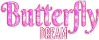 Butterfly Dream.Text.Pink - gratis png