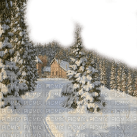 winter landscape paysage forest snow - бесплатно png