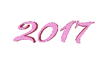 pink text 2017 animated