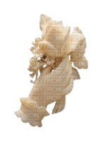 ivory carved statue of hand holding flowers - PNG gratuit