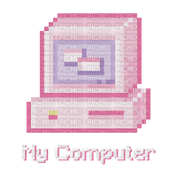 My Computer icon - pink pixel art
