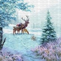 Background Winter Deer - png ฟรี
